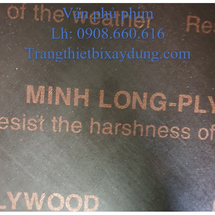 Ván phủ phim Minh Long-12mm,15mm,18mm