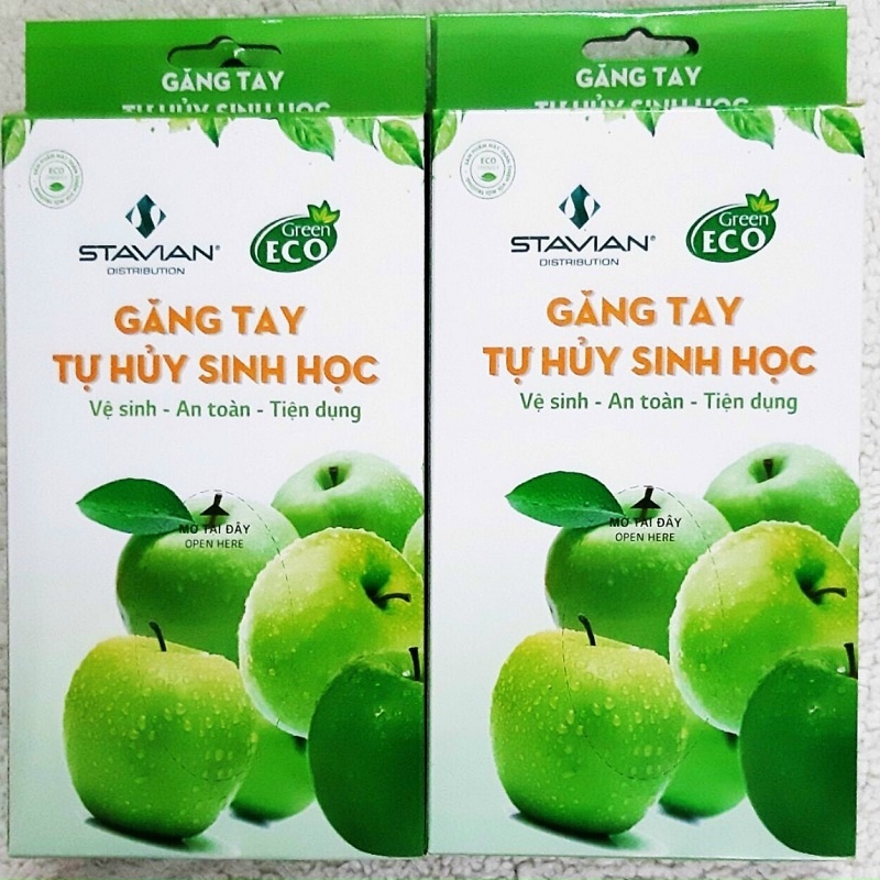 Hộp găng tay bao tay nilong dùng 1 lần 𝓢𝓱𝓸𝓹 𝓣𝓲𝓮̣̂𝓷 𝓘́𝓬𝓱 Găng tay tự hủy sinh học 100 chiếc