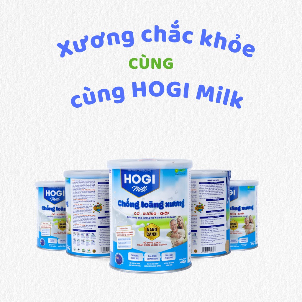 Sữa chống loãng xương Hogi milk 400g giúp xương chắc, tăng cường Canxi khỏe khớp