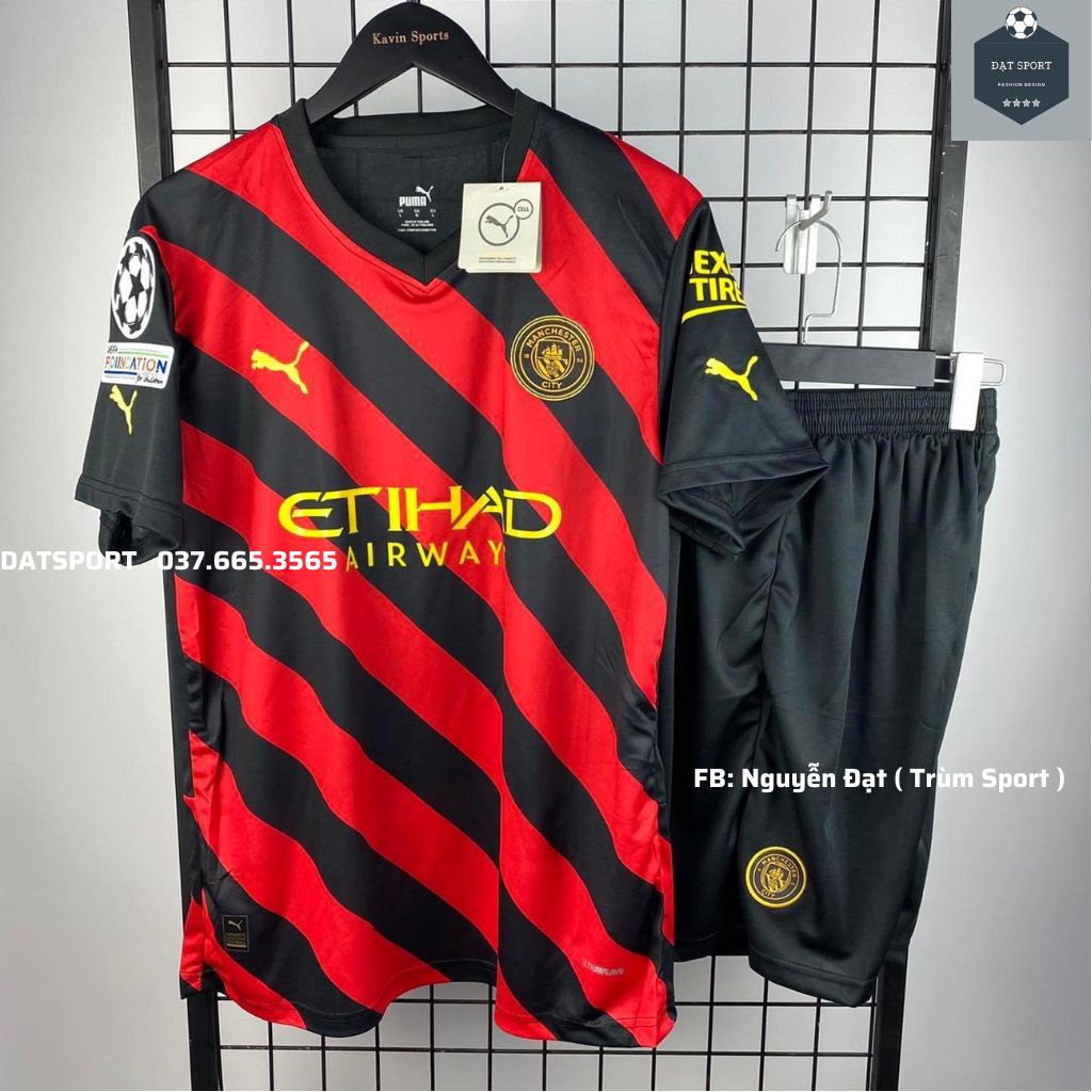 Quần áo bóng đá Mancity ⚡FREESHIP⚡ Bộ Áo Đấu CLB Manchester City. Hàng Gai Thái Cao Cấp - Kết 100% Y Hình