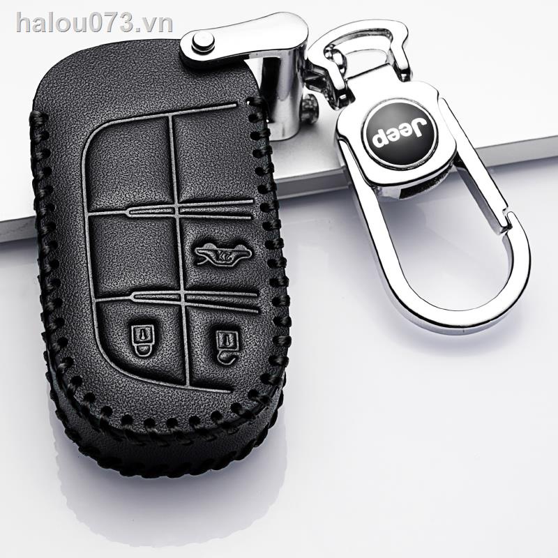 ▫☑✿Ready stock✿  Car key chain JEEP leather key cover guide free Everbright Commander key case buckle high-end Jeep car