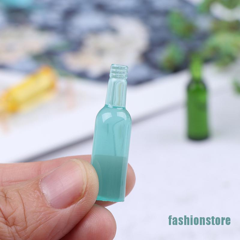 Bộ 6 Mô Hình Chai Bia Mini Tỉ Lệ 1: 12 Trang Trí Nhà Búp Bê