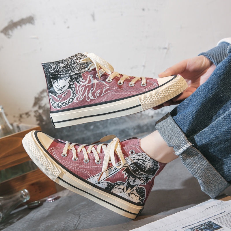 Giày Vải Canvas Cổ Cao Phong Cách Retro Hồng Kông Dễ Phối Đồ Thời Trang Cho Nữ Size 35-40