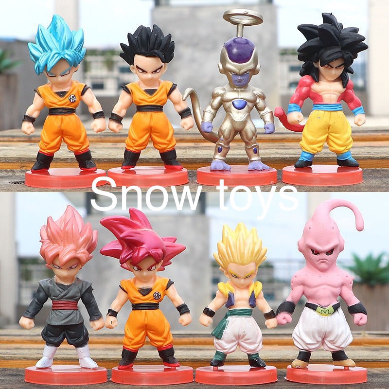 Mô hình Dragon Ball 16 - Songoku Son Goku Rose Vegeta Gotenks Gohan Broly Majun Buu Frieza Vegeto - 3cm x 7cm