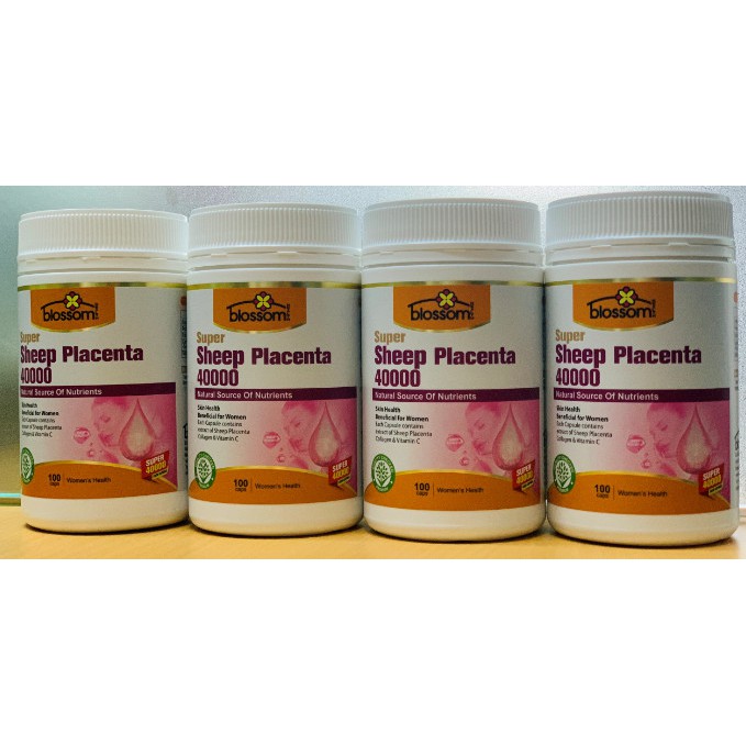Viên Uống Đẹp Da Nhau Thai Cừu Thế Hệ Mới Blossom Super Sheep Placenta 40000 100V (Placenta-Collagen-Vitamin C) | BigBuy360 - bigbuy360.vn