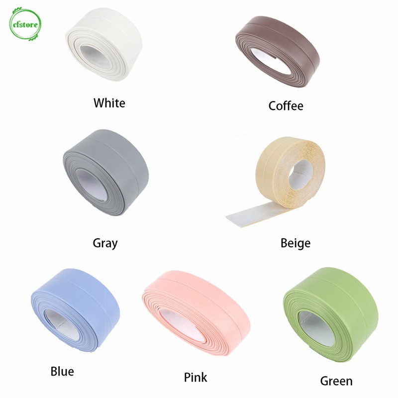 CF Home Kitchen Bathroom Wall Seal Ring Stickers Waterproof Mold Proof Adhesive Tape
