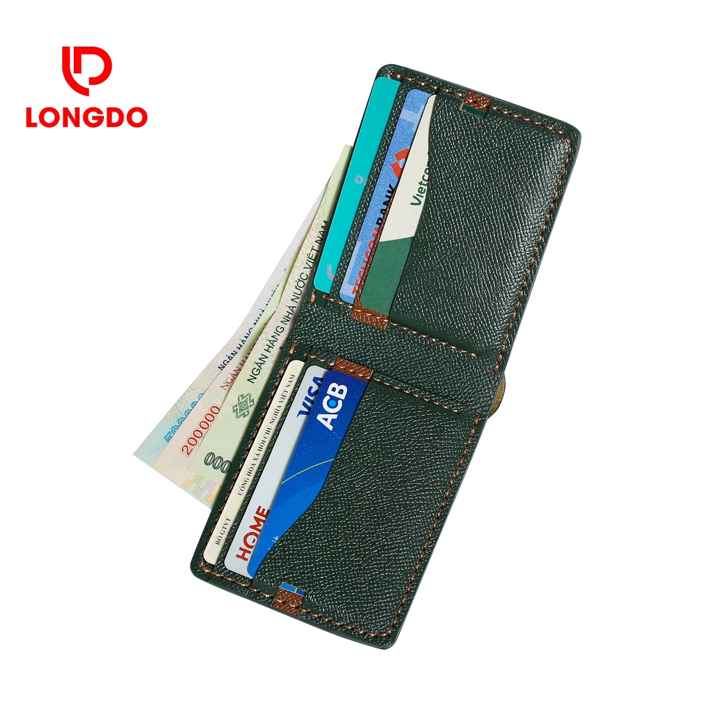 Ví nam mini giá rẻ - Cam kết 100% da bò thật - Bảo hành 5 năm - Thương hiệu uy tín Longdo Leather - B05