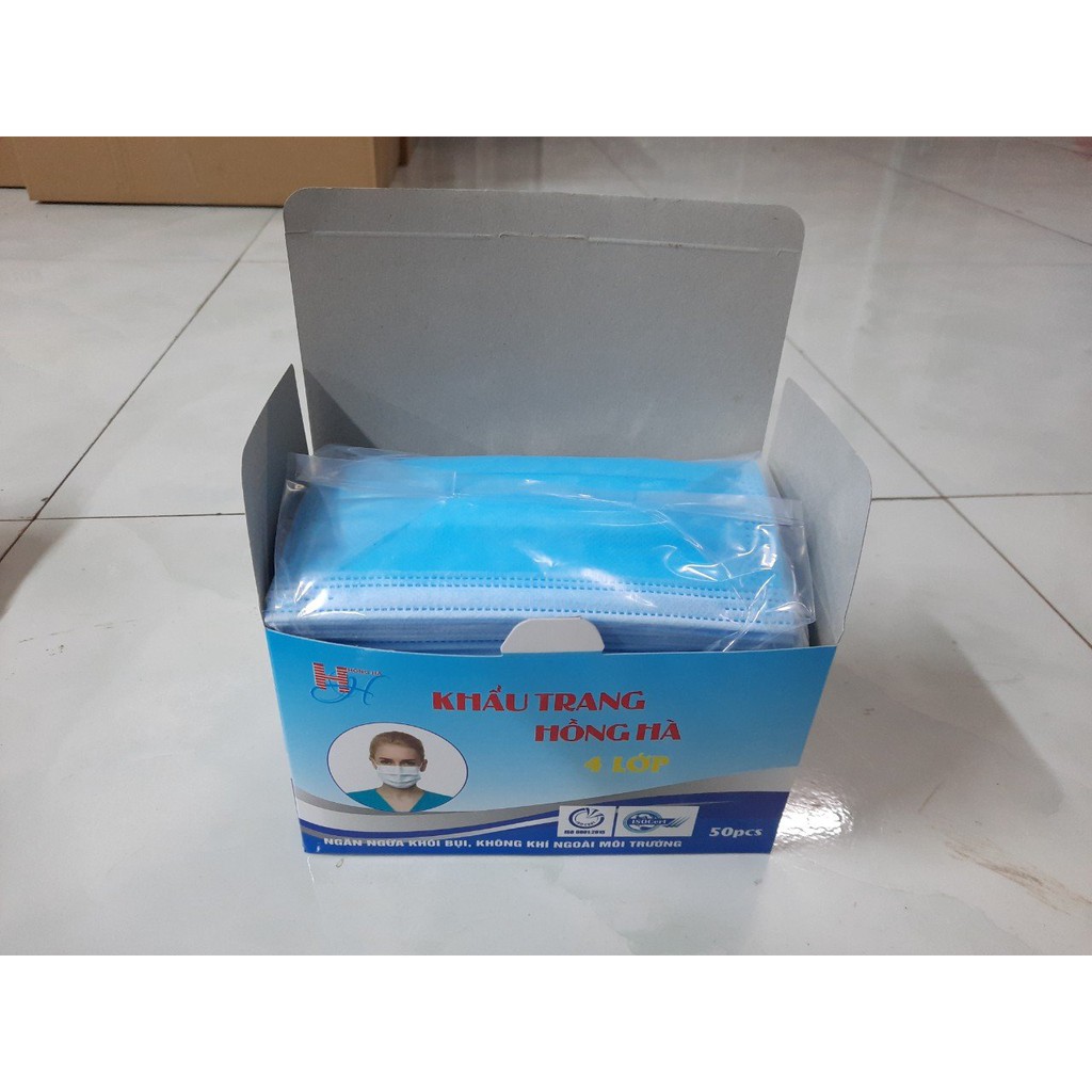 Khẩu trang y tế 4 lớp chống bụi cao cấp Hồng Hà hộp 50 cái -  Hộp khẩu trang y tế 4 lớp Hồng Hà nhiều màu | BigBuy360 - bigbuy360.vn