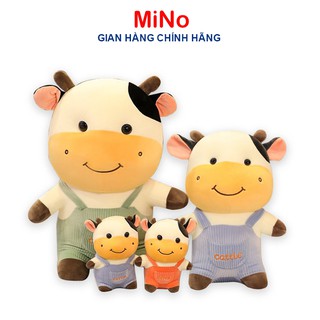 Gấu bông bò sữa đáng yêu, bông mềm cao cấp mino