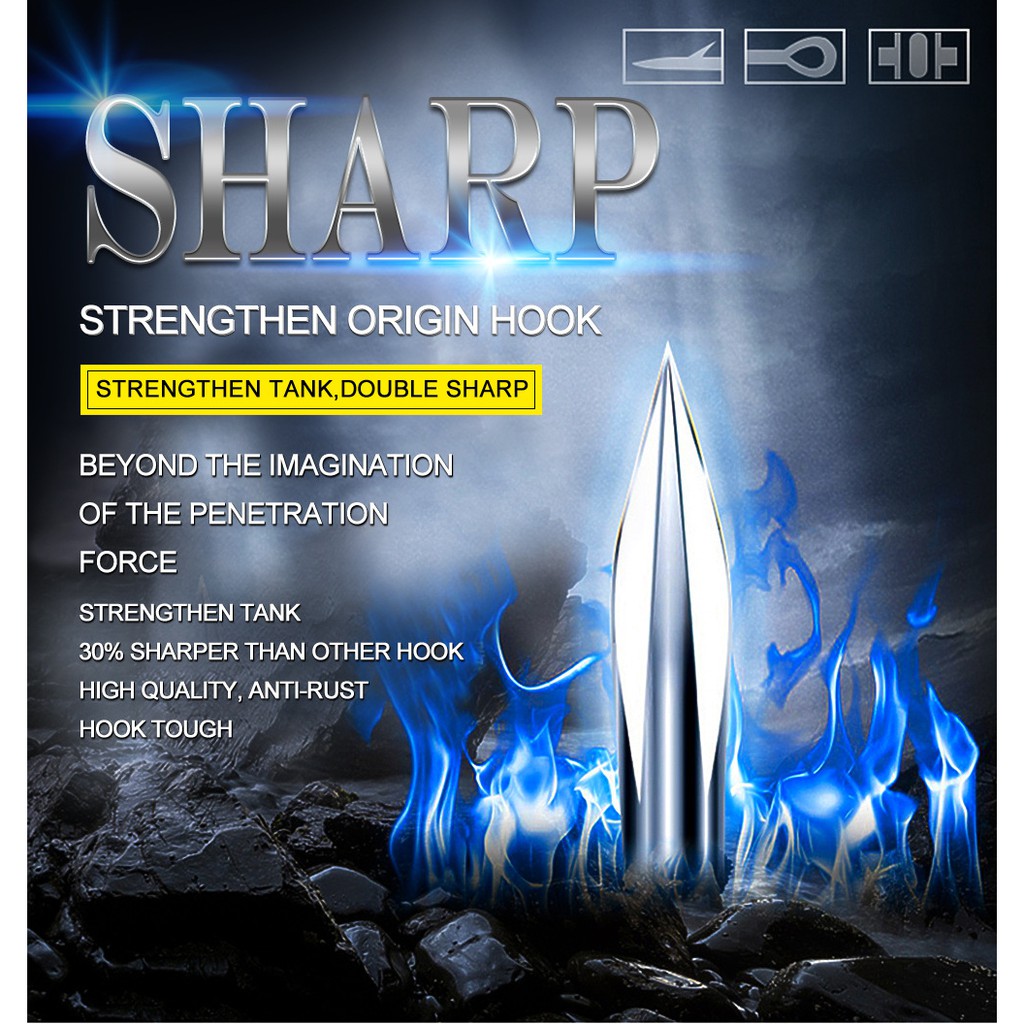 Bộ 20 Lưỡi Câu Cá Chuyên Dụng 2 # 4 # 6 # 8 # 10 # 3x