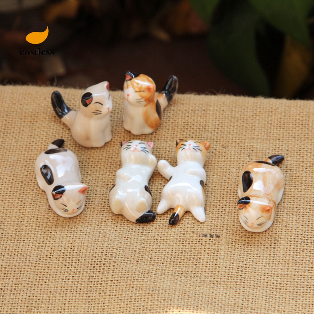 Giá gác đũa bằng gốm hình mèo dễ thương tiện lợi
