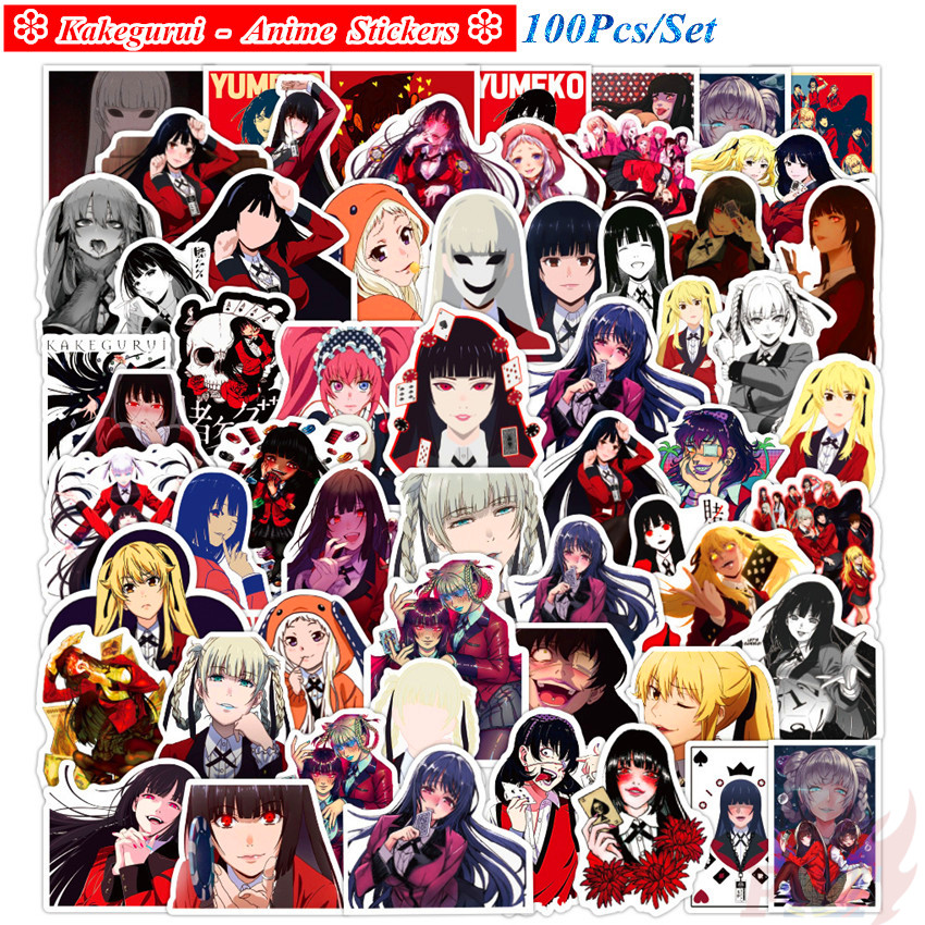 100Pcs/Set ❉ Kakegurui - Series B Anime Stickers ❉ Jabami Yumeko Waterproof DIY Fashion Doodle Decals Stickers