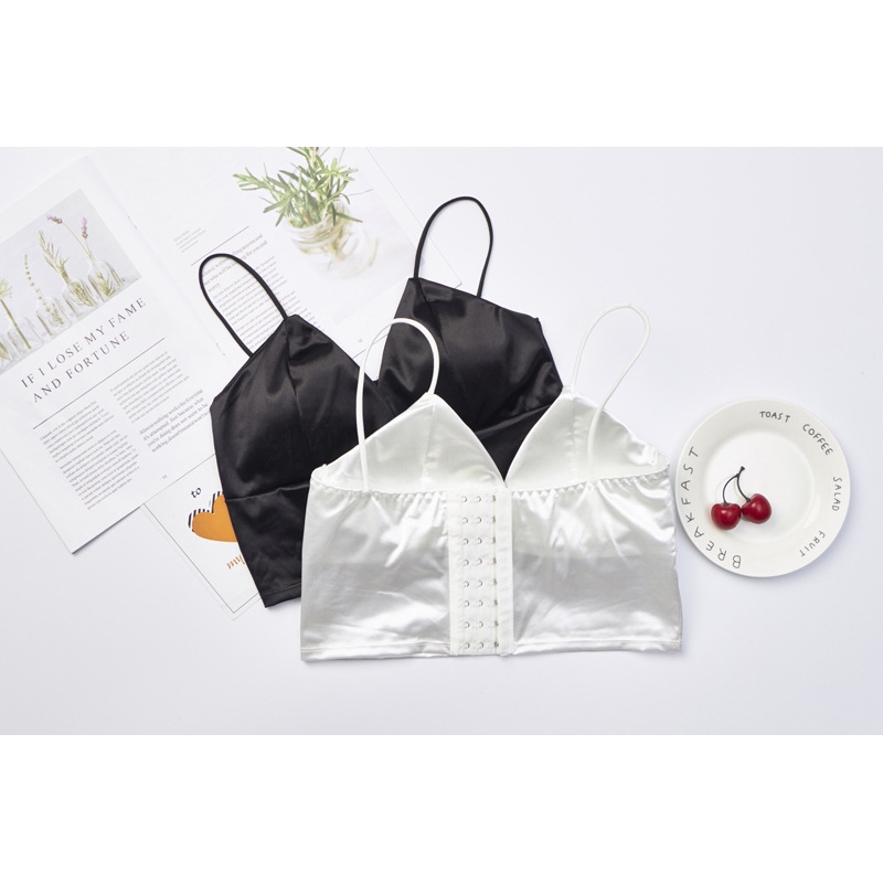 Áo croptop hai dây ngực đắp chéo ánh kim tuyến gợi cảm | BigBuy360 - bigbuy360.vn