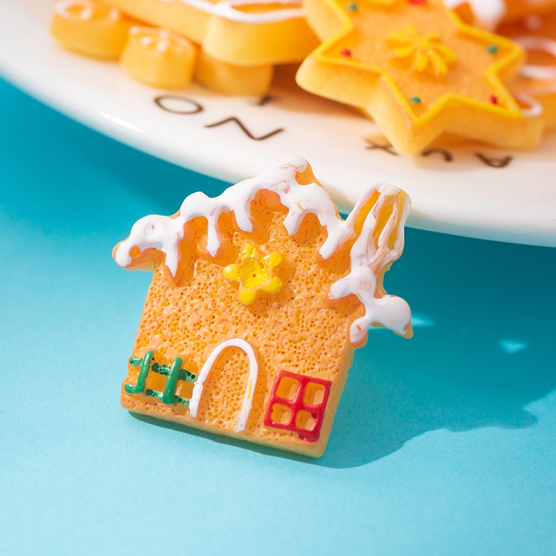 Set 10 Mô Hình Đồ Ăn Trang Trí Cây Thông Noel Hình Người Tuyết/Cây Thông/Người Tuyết Xinh Xắn