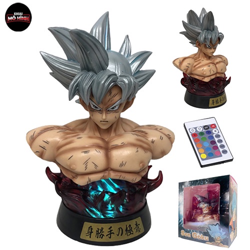 Mô Hình Dragon Ball 17Cm, SonGoku,Gohan,Goku Back,Gogeta,Trucks Bản Năng Vô Cực Tượng Bán Thân + Có Led Cao 17cm