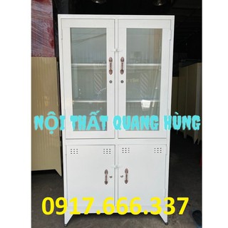 Tủ hồ sơ sắt sơn tĩnh điện màu trắng - Giao hàng miễn phí tận nhà HCM