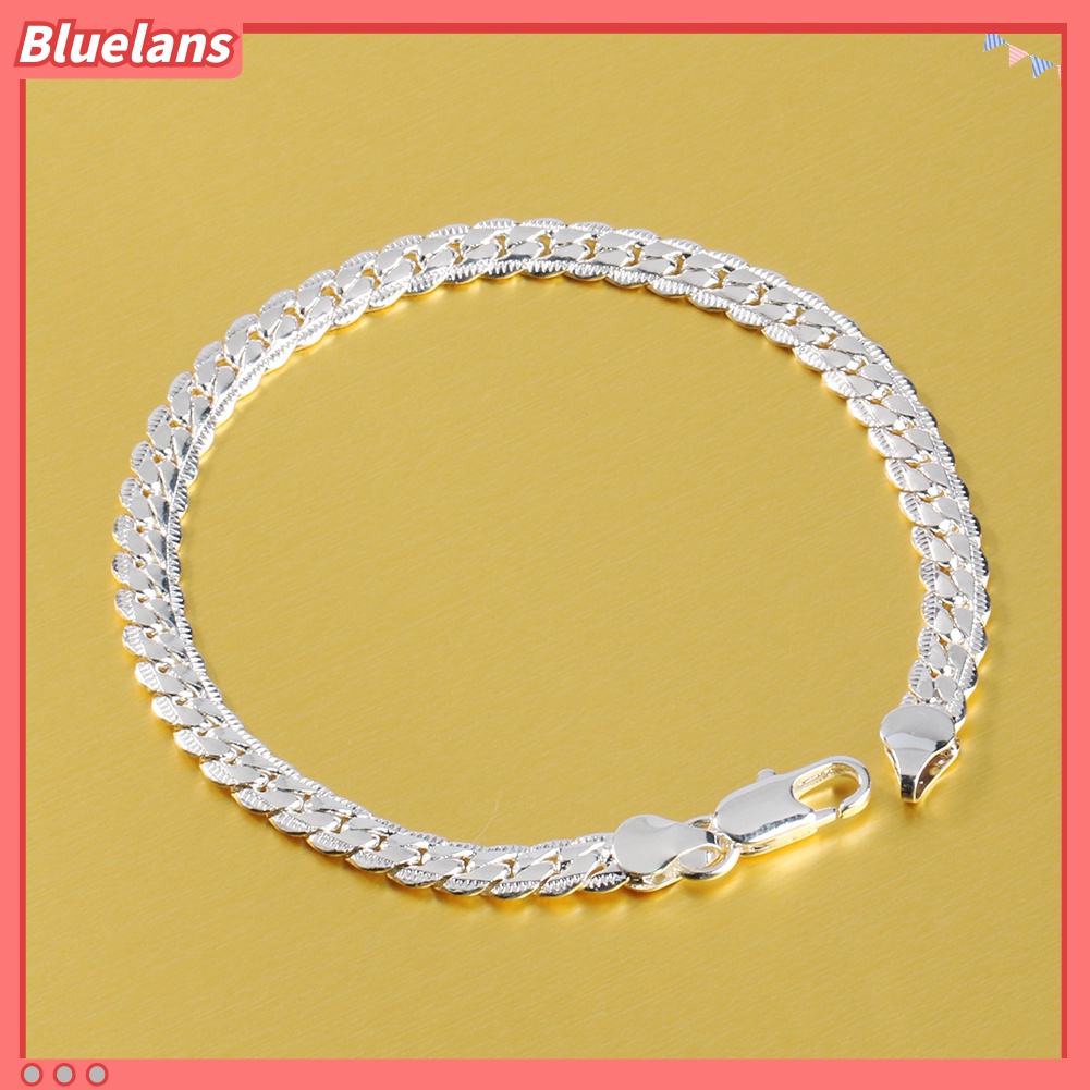 Vòng Tay Mạ Bạc Kiểu Dáng Đơn Giản Thời Trang Cho Nam