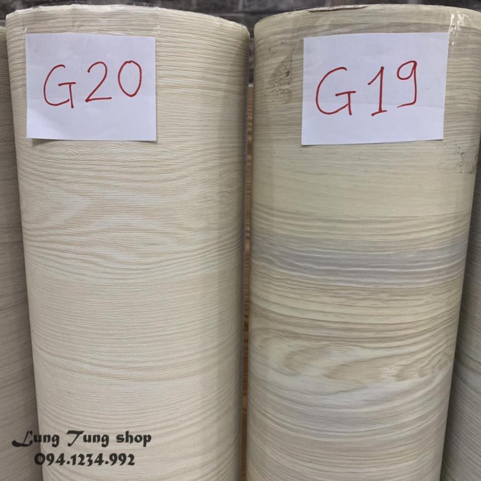Decal vân gỗ trắng - Giấy dán tường bàn tủ giả gỗ màu trắng có sẵn keo