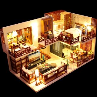 Kèm Mica và keo dán - Mô hình nhà gỗ búp bê Dollhouse DIY - M025A Quiet Time