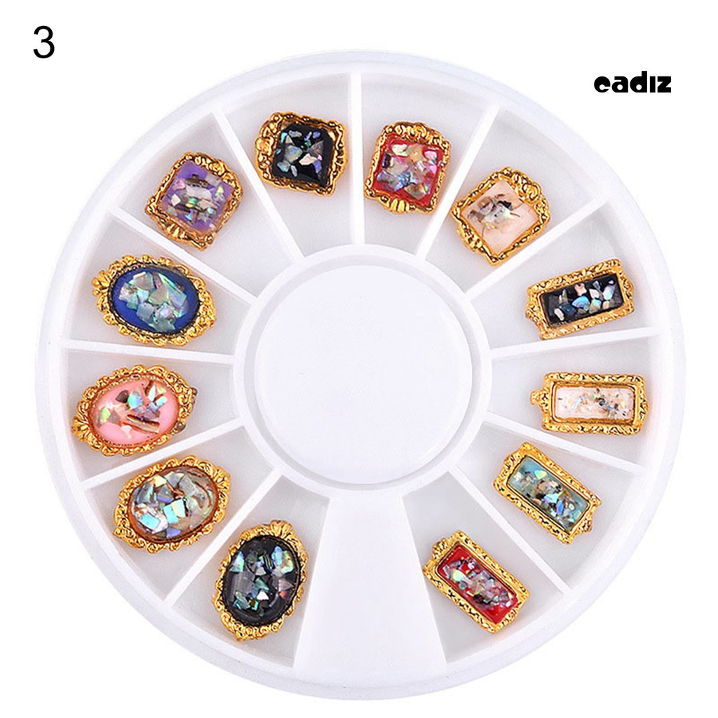 Hộp kim cương nhân tạo 3D trang trí móng tay