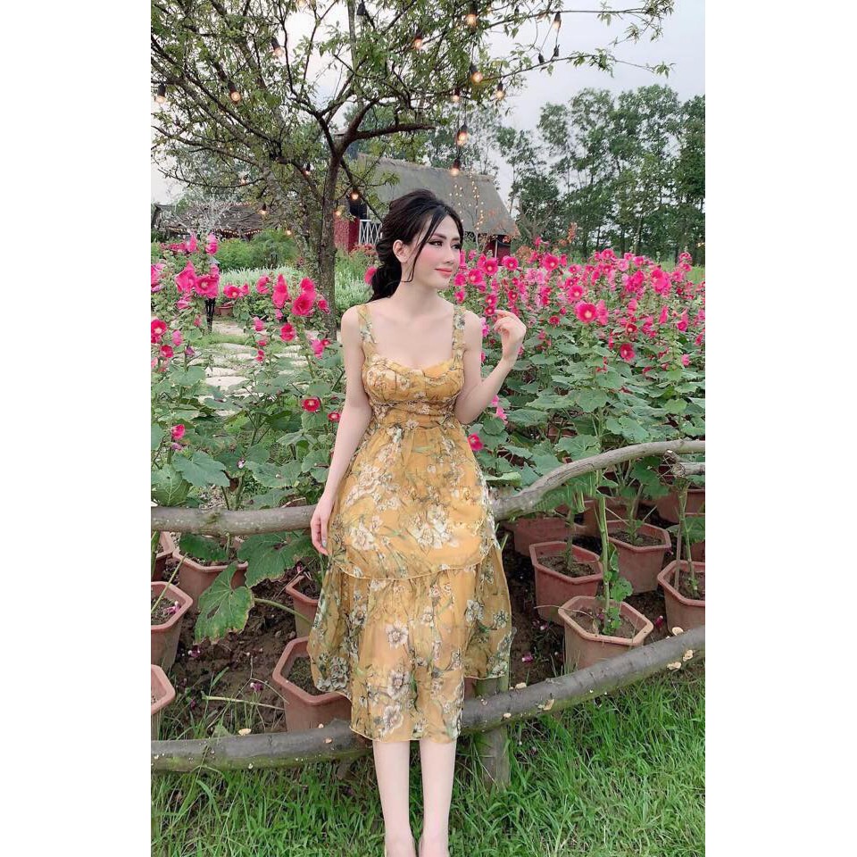 Váy xòa cúp ngực La Rienta