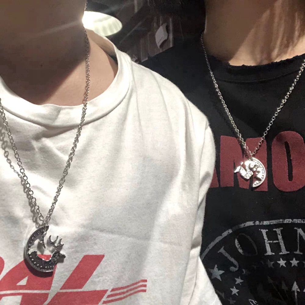 Bộ 2 dây chuyền hình con hươu phong cách HÀn Quốc cho cặp đôi