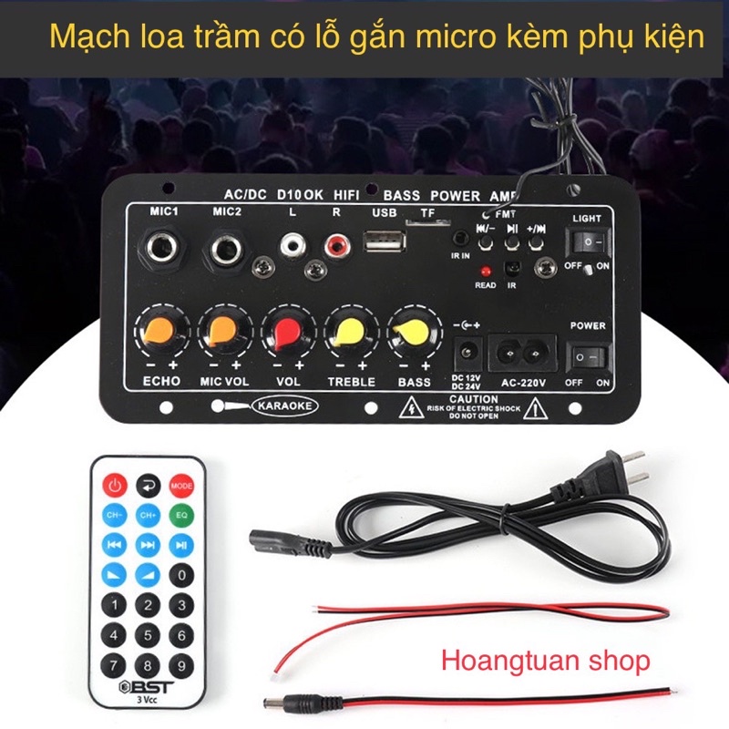 Mạch loa Bluetooth 4.2 30-120w dùng hát karaoke.