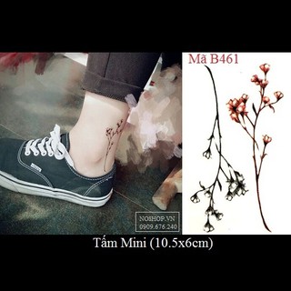 Xăm dán Tattoo hoa lá B461