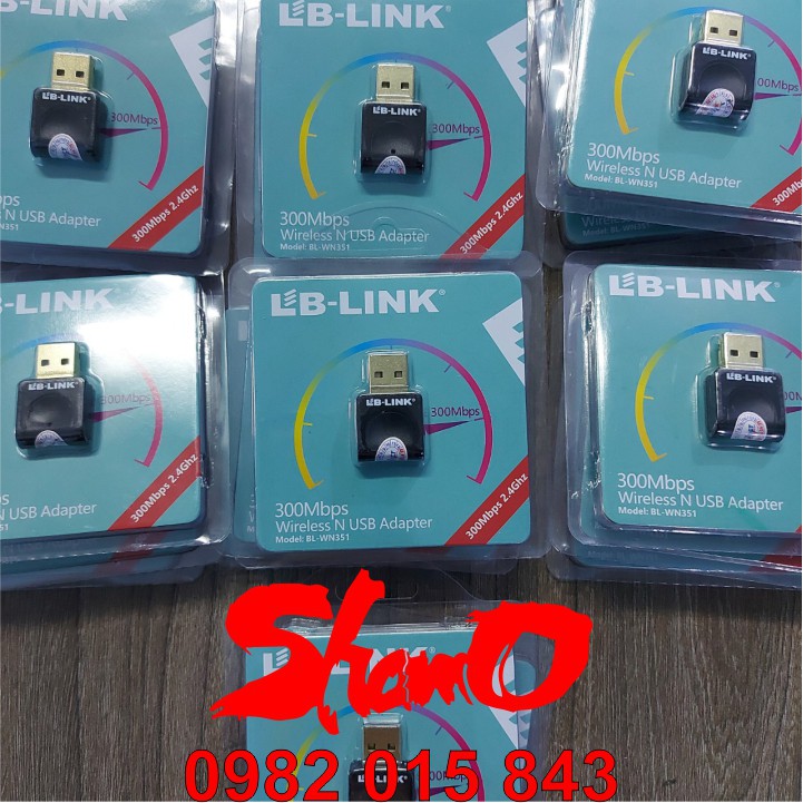 Bộ thu sóng Wifi LBLINK 300Mbps – BL-WN351 – Chính Hãng LB-Link – Bảo hành 24 tháng – Tốc độ truyền tải không dây 300Mbp