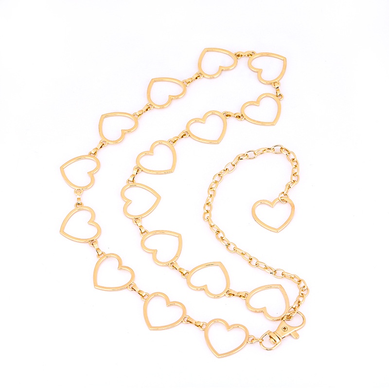 Thắt Lưng Mặt Trái Tim Bằng Kim Loại Thời Trang Dành Cho Nữ