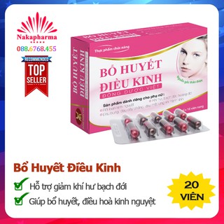 Bổ Huyết Điều Kinh Đông Dược Việt – Giảm triệu chứng đau bụng, đau đầu khi hành kinh, giảm khí hư bạch đới, hoàng đới
