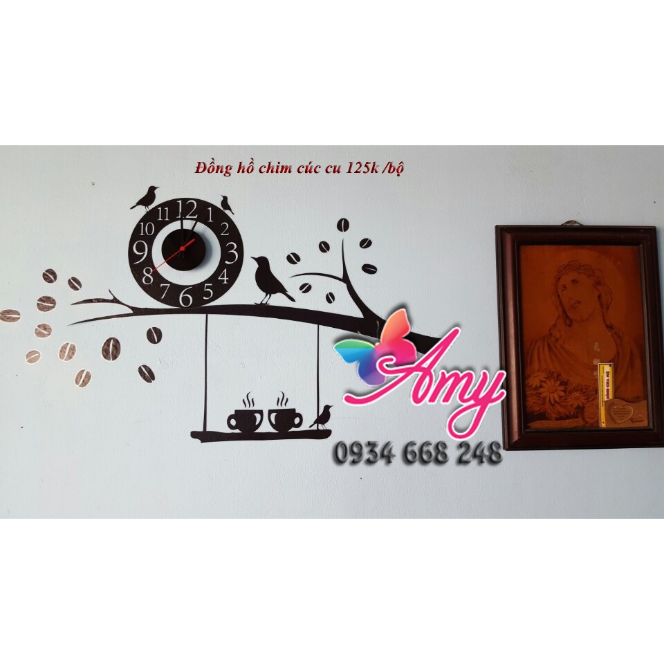 Decal và Đồng hồ dán tường AmyShop DH01