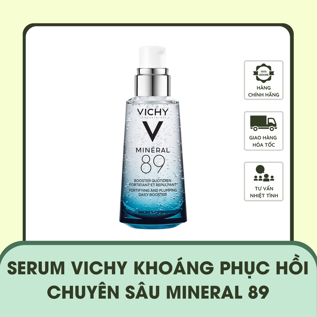 Serum Vichy Khoáng Phục Hồi Chuyên Sâu Mineral 89 Tăng Cường Cơ Chế Miễn Dịch Của Da 50ml