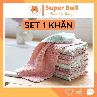 Khăn Lau Nhà Bếp Đa Năng 2 Mặt Thấm Hút Gấp 7 Lần Trọng Lượng
