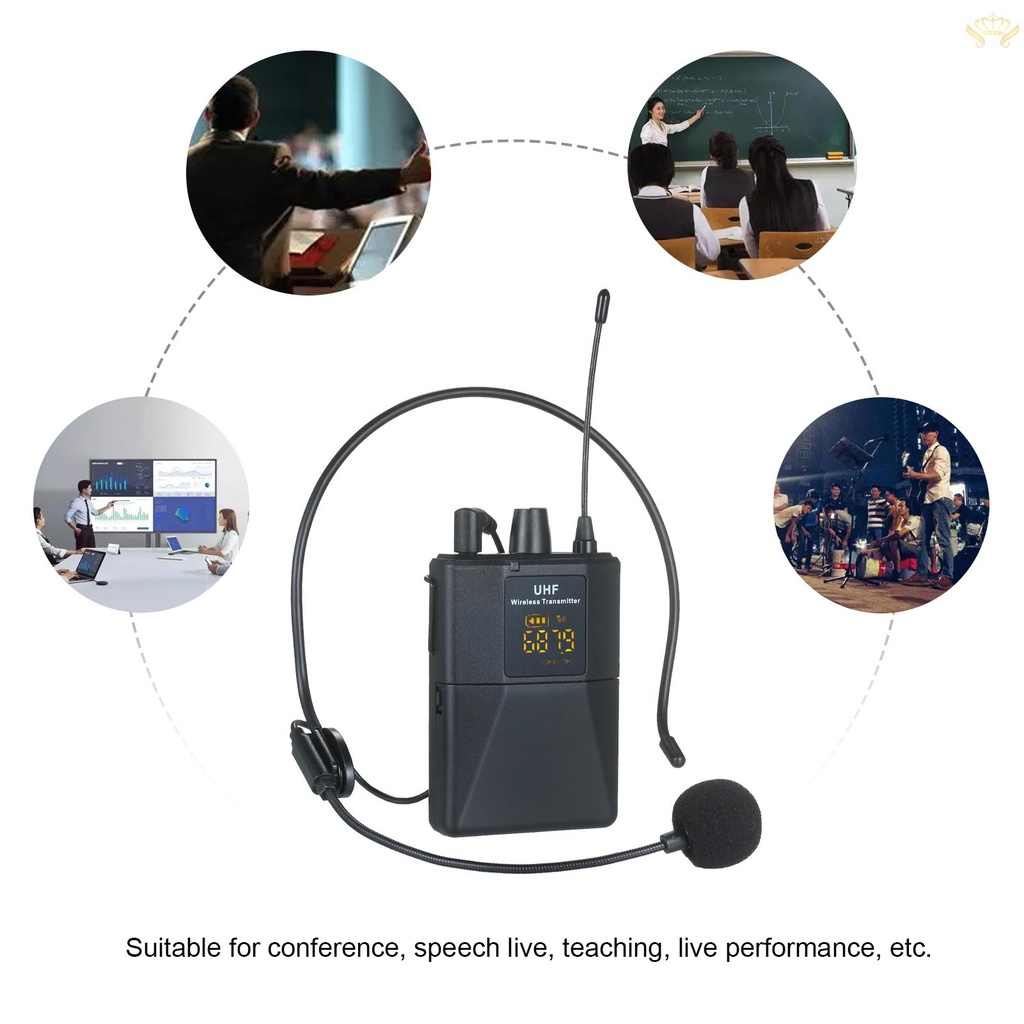 Bộ Micro UHF Di Động Với 1 Bộ Thu Phát 2 Mic Tai Nghe Và 2 Bộ Nhận Dạng Sạc Thích Hợp Cho Giải Trí Nhà Ở