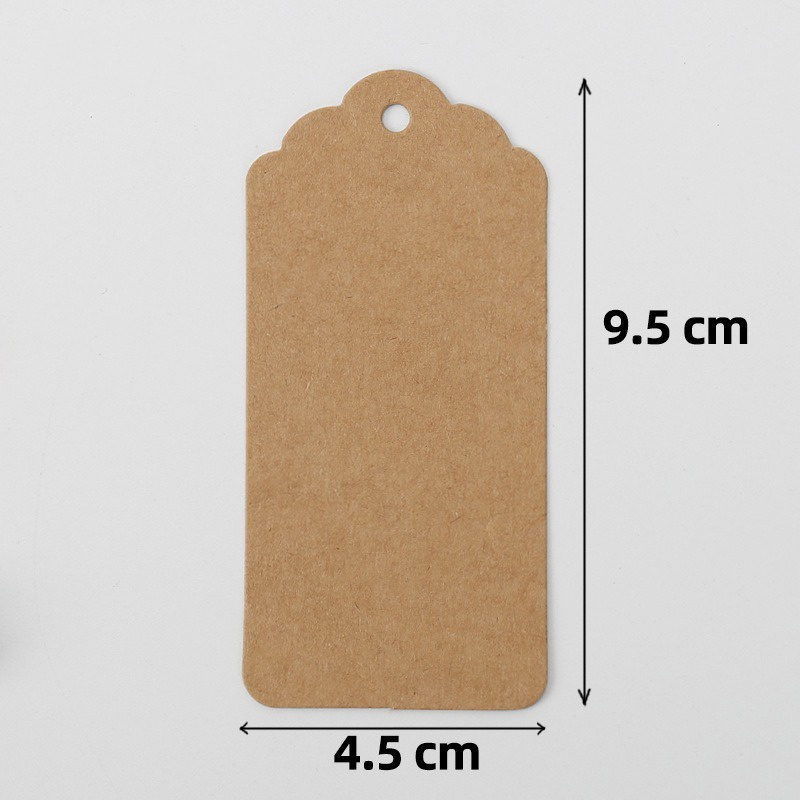 Set 100 Thẻ Giấy kraft 4.5*9.5cm Tự Trang Trí Thiệp