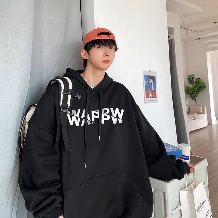 Zipper Hoodie thời trang lỏng lẻo lười biếng Hundred khí chất của người đàn ông hoodie