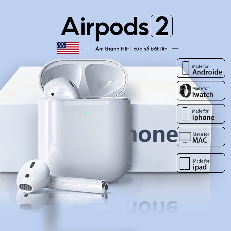 【Vận chuyển trong ngày】 Tai nghe bluetooth AP 2 tai nghe chính hãng nguyên hộp sạc không dây bảo hành một năm
