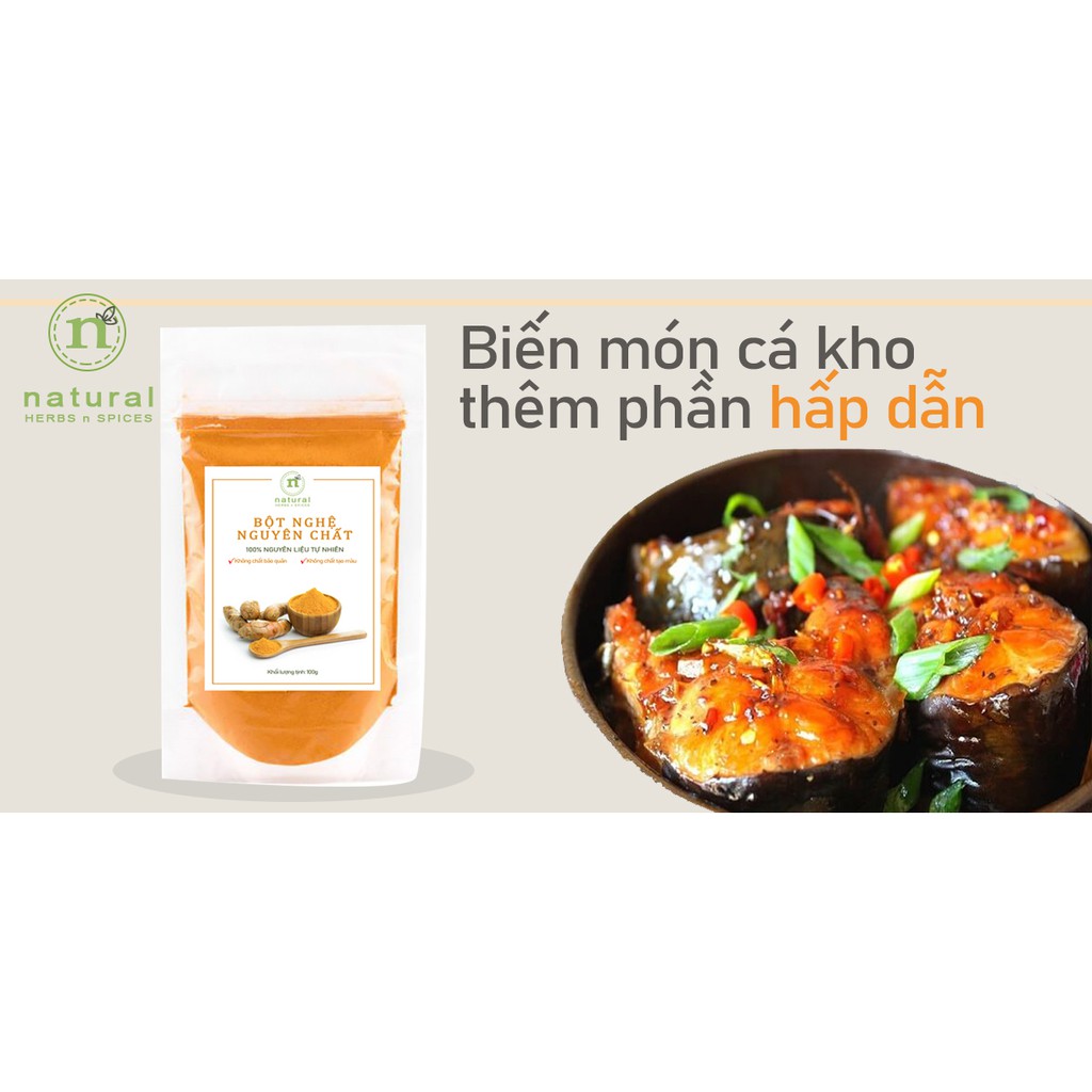 100GR Bột nghệ vàng nguyên chất chất lượng xuất khẩu Natural Herbs n Spices