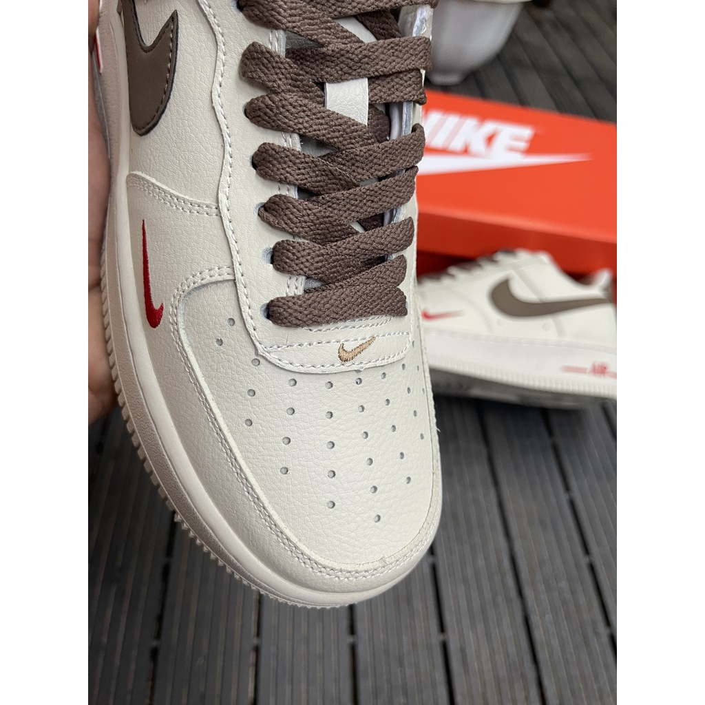 GIÀY AF1 Vệt  NÂU KEM NÂU FULL BOX FREE SHIP