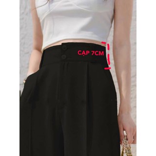 Quần Ống Rộng - QUẦN CULOTTES NỮ ỐNG SUÔNG DÀI CẠP TO 2 KHUY