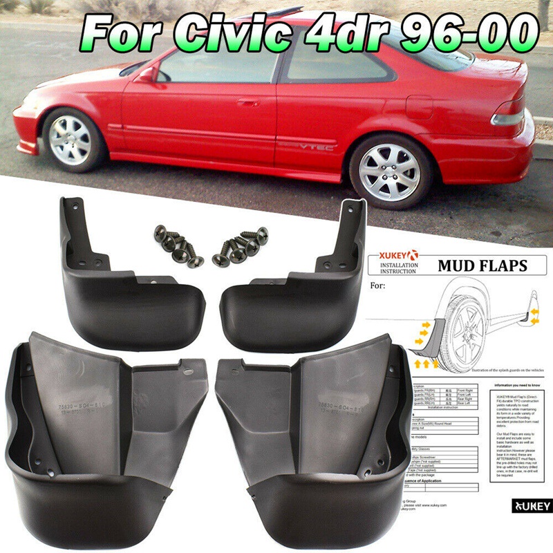 Tấm Chắn Bùn Trước Sau Chuyên Dụng Cho Xe Honda Civic Sedan Coupe 96-00