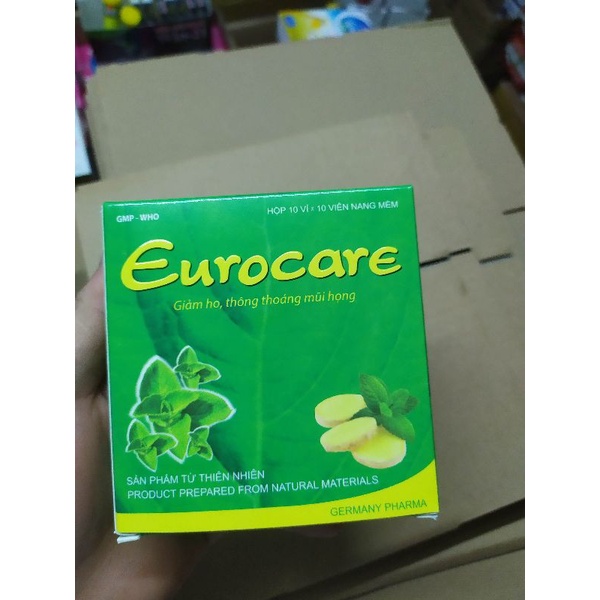 Eurocare 100 viên- Giảm ho thông thoáng mũi họng Euginca