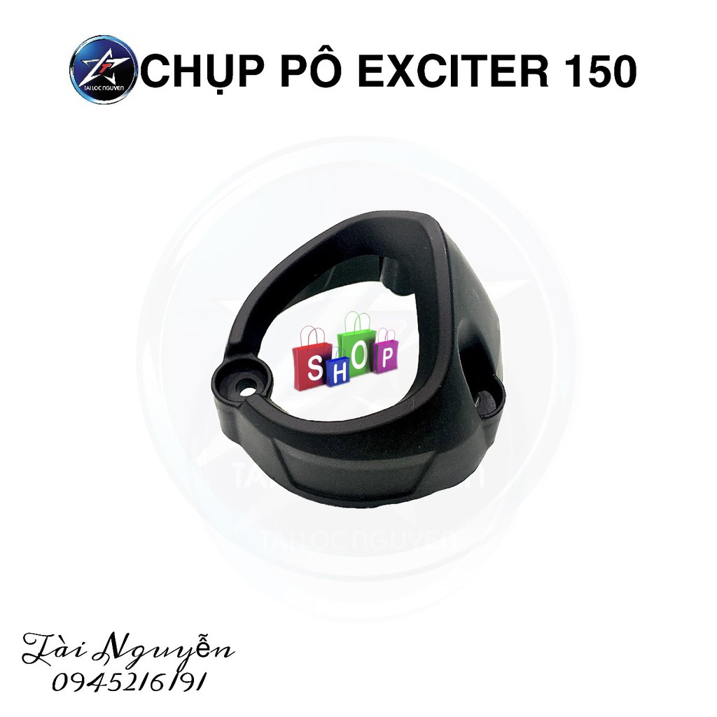 ỐP PÔ + CHỤP PÔ ĐEN NHÁM CHO EXCITER 150