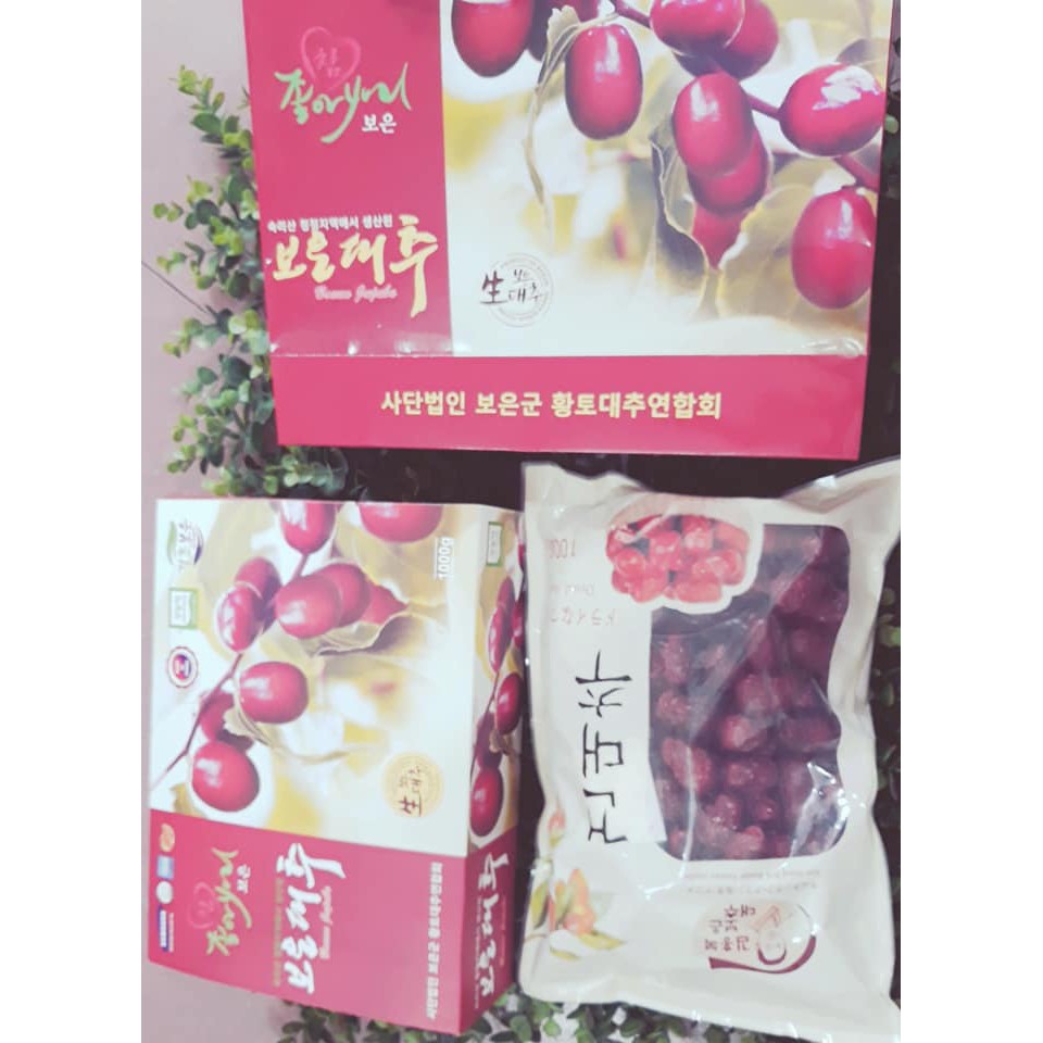 GIÁ SỐC: TÁO ĐỎ SẤY KHÔ HÀN QUỐC HỘP (1KG TÁO) DATE 2023