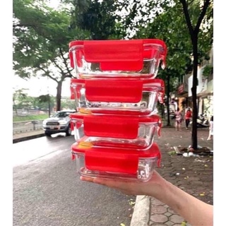 Hộp thuỷ tinh nắp đỏ 620ml