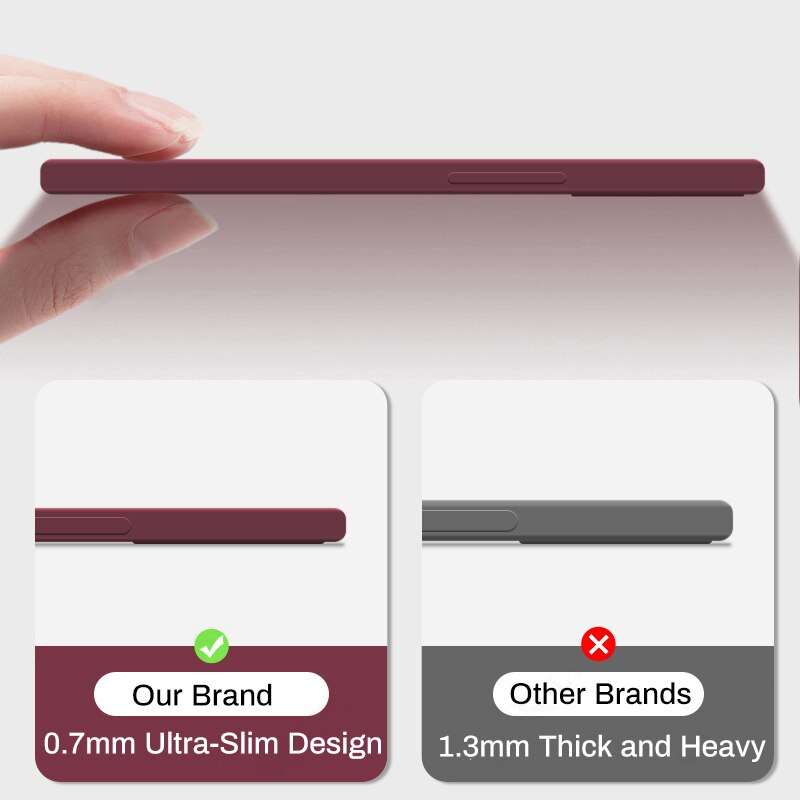 Ốp điện thoại silicone dẻo vuông chống sốc cho xiaomi 11t pro redmi note 8 7 pr 9t 9c redmi10 mi 11 lite