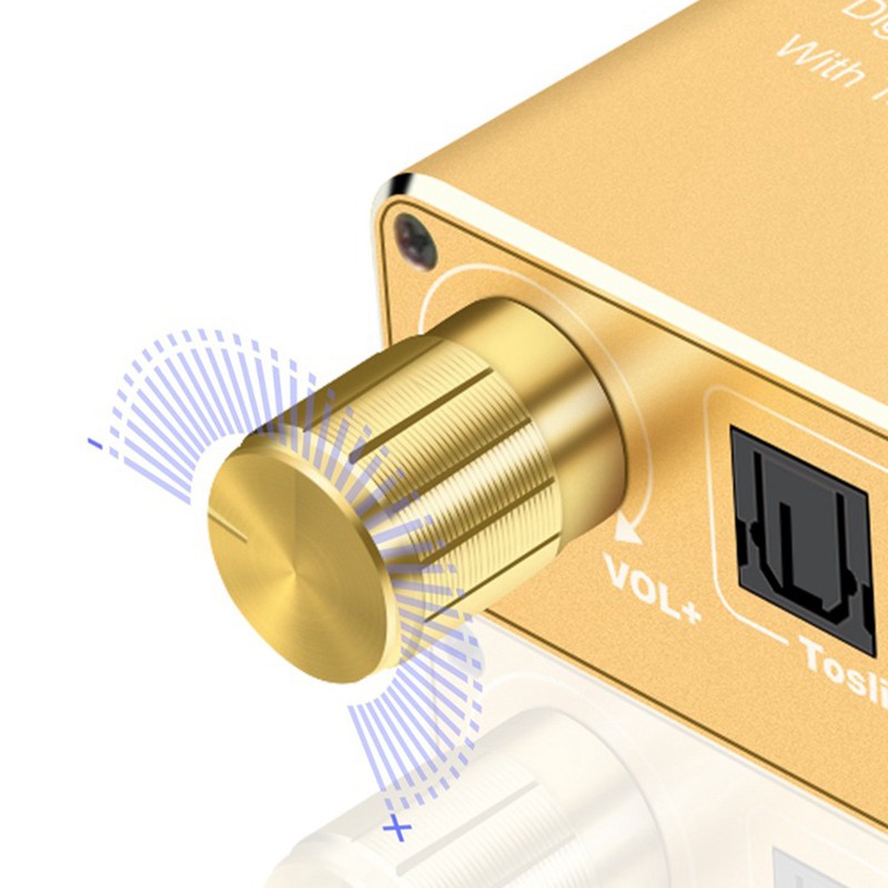 VEGGIEG 192KHz Digital Optical Fiber Coaxial to Analog Stereo RCA L/R 3.5mm Jack Audio Adapter Converter