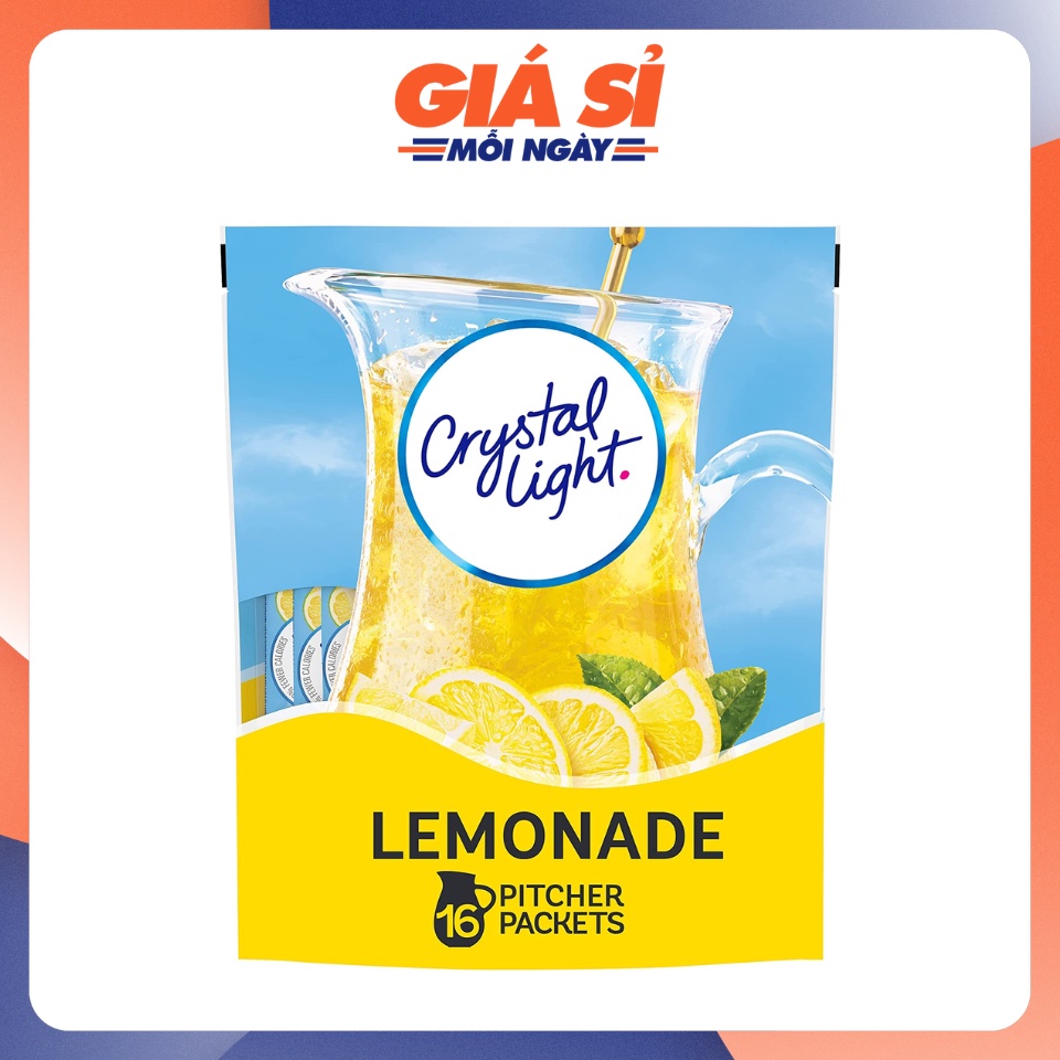 Bột Pha Nước Chanh Crystal Light Lemonade 16 Gói DATE 07/2023