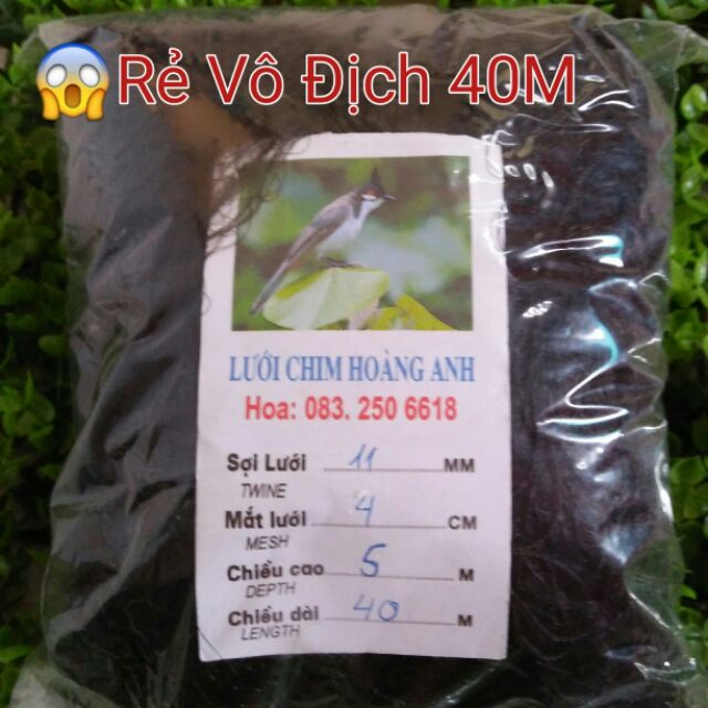 Lưới Bẫy Chim Lưới Bẫy Chim  40M Cao 4Mtàng hình chất lượng 6868